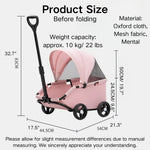 Foldable Portable 4 Wheels Pet Stroller with Sunshade - GreenFur
