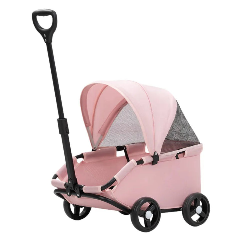 Foldable Portable 4 Wheels Pet Stroller with Sunshade - GreenFur