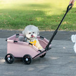 Foldable Portable 4 Wheels Pet Stroller with Telescoping Handle - GreenFur