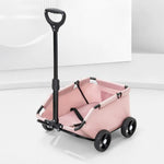 Foldable Portable 4 Wheels Pet Stroller with Telescoping Handle - GreenFur