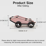 Foldable Portable 4 Wheels Pet Stroller with Telescoping Handle - GreenFur