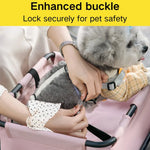 Foldable Portable 4 Wheels Pet Stroller with Telescoping Handle - GreenFur