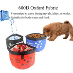 Foldable Portable Pet Bowl Made of 600D Oxford Fabric - GreenFur