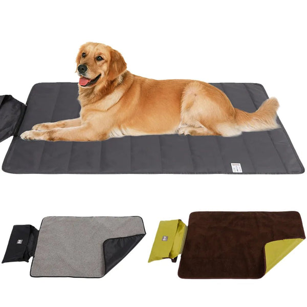 Foldable Portable Waterproof Dirt - Resistant Warm Dog Mat - GreenFur