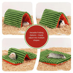 Foldable Small Pet Tunnel Hideout for Guinea Pig - GreenFur