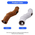 Foldable Suede S Shape Cat Tunnel Interactive Crawl Play Toy - GreenFur