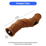 Foldable Suede S Shape Cat Tunnel Interactive Crawl Play Toy - GreenFur