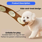 Foldable Treat - Hiding Design Rustling Plush Dog Toy with Squeaker - GreenFur