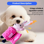 Foldable Treat - Hiding Design Rustling Plush Dog Toy with Squeaker - GreenFur