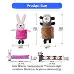 Foldable Treat - Hiding Design Rustling Plush Dog Toy with Squeaker - GreenFur