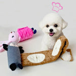 Foldable Treat - Hiding Design Rustling Plush Dog Toy with Squeaker - GreenFur