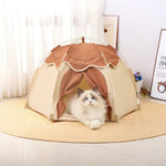 Foldable Washable All - Season Tent - Style Polyester Fabric Cat Bed - GreenFur