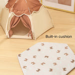 Foldable Washable All - Season Tent - Style Polyester Fabric Cat Bed - GreenFur
