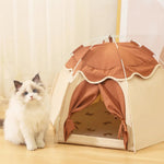 Foldable Washable All - Season Tent - Style Polyester Fabric Cat Bed - GreenFur
