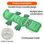 Forest Animal Alligator Design Squeaky Oxford Fabric Dog Chew Toy - GreenFur