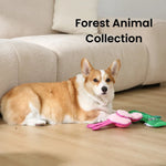 Forest Animal Pink Flamingo Design Squeaky Plush Dog Chew Toy - GreenFur