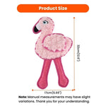 Forest Animal Pink Flamingo Design Squeaky Plush Dog Chew Toy - GreenFur