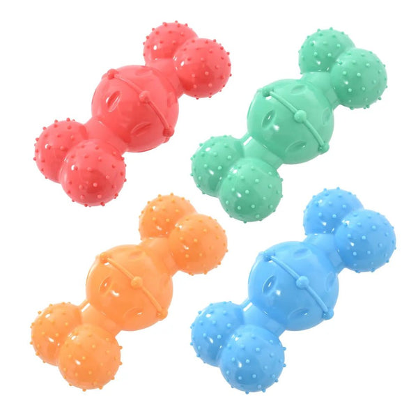 Four - Color Assorted Set Teeth Cleaning Bone Style TPR Dog Toy - GreenFur