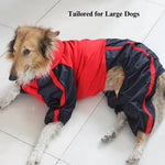 Four - Legged Waterproof Rain Jacket for Large Dog - GreenFur