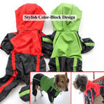 Four - Legged Waterproof Rain Jacket for Large Dog - GreenFur