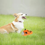 Fox Slipper Dog Toy with Squeaker and Food Dispenser - GreenFur