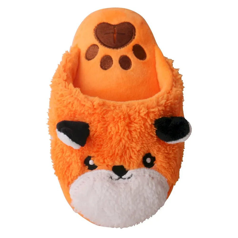 Fox Slipper Dog Toy with Squeaker and Food Dispenser - GreenFur