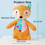 Fox - style Plush Dog Squeaky Toys with Crinkle Paper - GreenFur