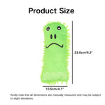 Frog Pattern Mop Plush Dog Toy with Squeaker - GreenFur
