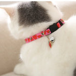 Fruit Pattern Soft Nylon Breakaway Cat Collar with Bell - GreenFur