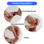 Fruit Pattern Soft Nylon Breakaway Cat Collar with Bell - GreenFur