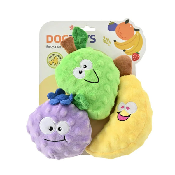 Fruit Topic Dog Plush Toy Bundle Play Gift Set - GreenFur