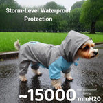 Full Body Four Leg Waterproof Raincoat Suit for Small and Medium Dogs - GreenFur