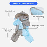 Full Body Four Leg Waterproof Raincoat Suit for Small and Medium Dogs - GreenFur