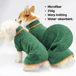 Full - Body Wrap Quick - Dry Pet Bathrobe for Dogs and Cats - GreenFur