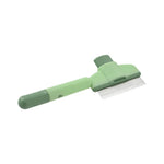 Fully Washable Ergonomic Handle One Button Self Cleaning Cat Hair Removal Comb - GreenFur