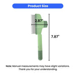 Fully Washable Ergonomic Handle One Button Self Cleaning Cat Hair Removal Comb - GreenFur