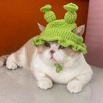 Fun and Playful Pet Shrek Cosplay Headpiece for Cats and Small Dogs - GreenFur