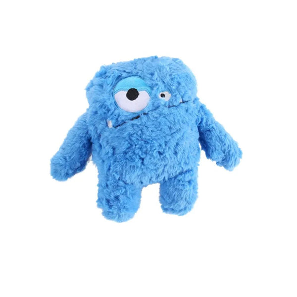 Fun Interactive Monster Plush Dog Toy with Squeaker - GreenFur