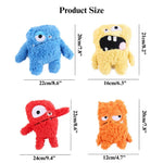 Fun Interactive Monster Plush Dog Toy with Squeaker - GreenFur