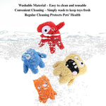 Fun Interactive Monster Plush Dog Toy with Squeaker - GreenFur