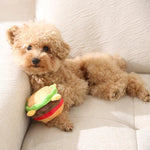 Funny Food Shape Crinkle Squeaky Pet Dog Plush Toys - GreenFur
