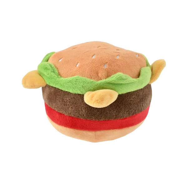 Funny Food Shape Crinkle Squeaky Pet Dog Plush Toys - GreenFur