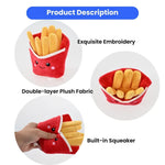 Funny French Fries Shape Crinkle Squeaky Pet Dog Plush Toys - GreenFur
