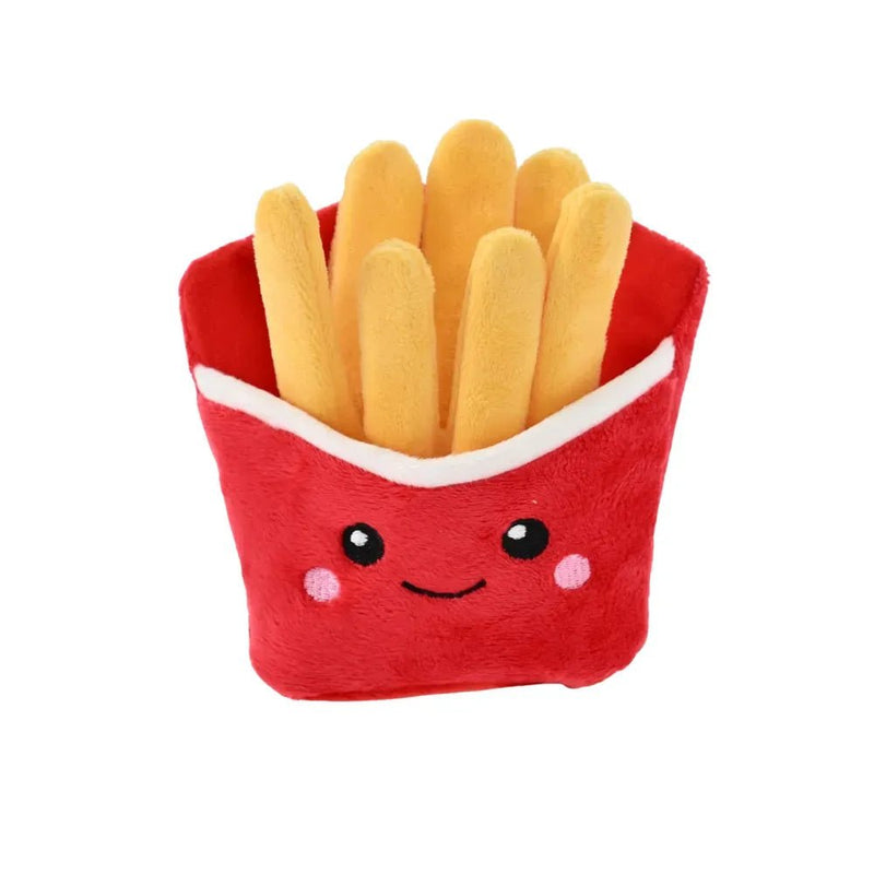 Funny French Fries Shape Crinkle Squeaky Pet Dog Plush Toys - GreenFur