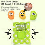 Funny Interactive Plush Interactive Small Toys Dog Snuffle Crinkly Squeaky Toy - GreenFur