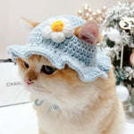 Funny Knitted Pet Cosplay Headgear for Cats and Dogs - GreenFur