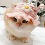 Funny Knitted Pet Cosplay Headgear for Cats and Dogs - GreenFur