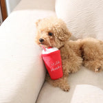 Funny Milkshake Shape Crinkle Squeaky Pet Dog Plush Toys - GreenFur