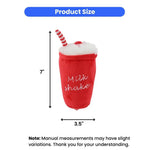 Funny Milkshake Shape Crinkle Squeaky Pet Dog Plush Toys - GreenFur