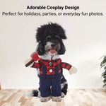 Funny Plaid Outlaw Costume for Dogs and Cats All Season Pet Outfit - GreenFur